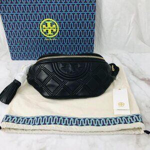 NEW Tory Burch Fleming Fanny Pack or sling IN BLACK